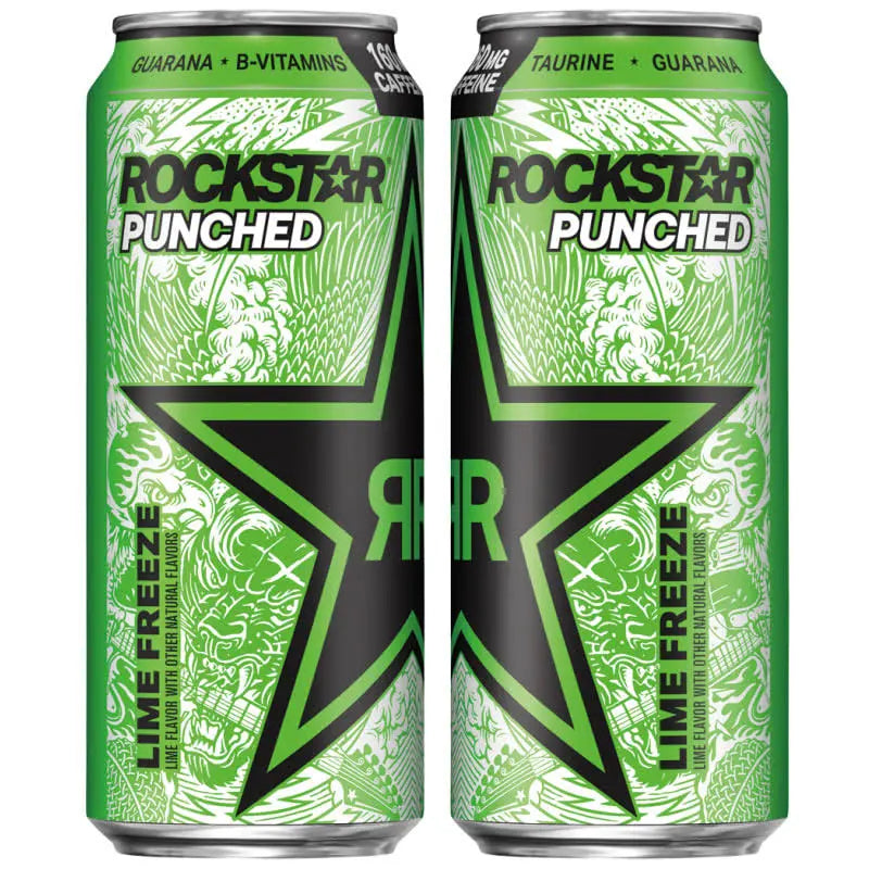 Rockstar Punched Lime Freeze, 16 oz Can, 4-Pack