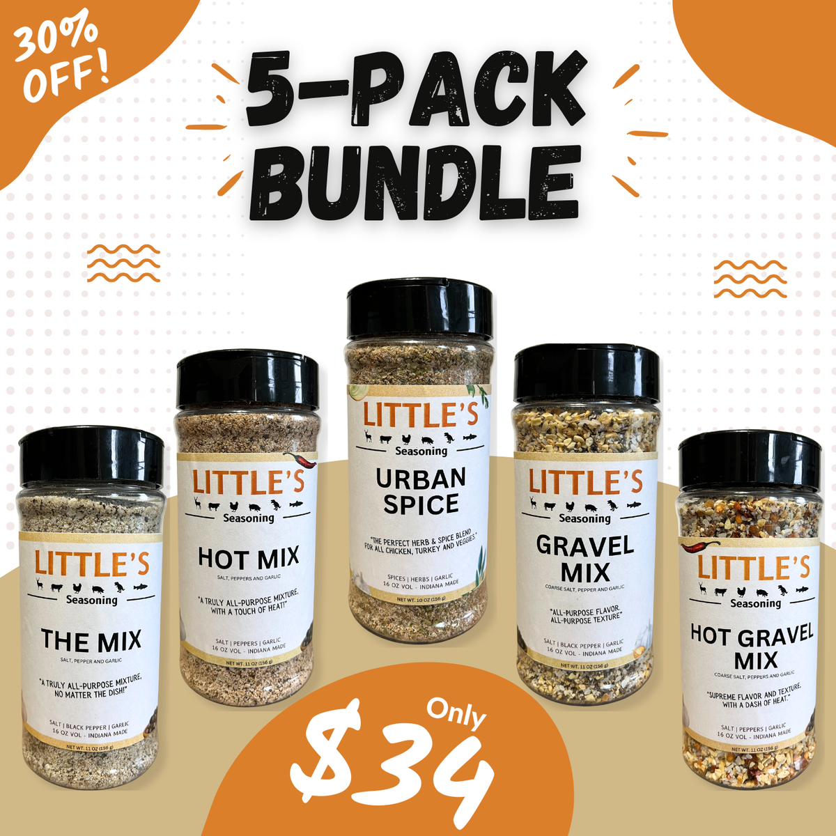 Little's Seasonings, 5-Pack Bundle