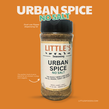 Little's Urban Spice NO SALT Seasoning, 8 OZ Big Bottle