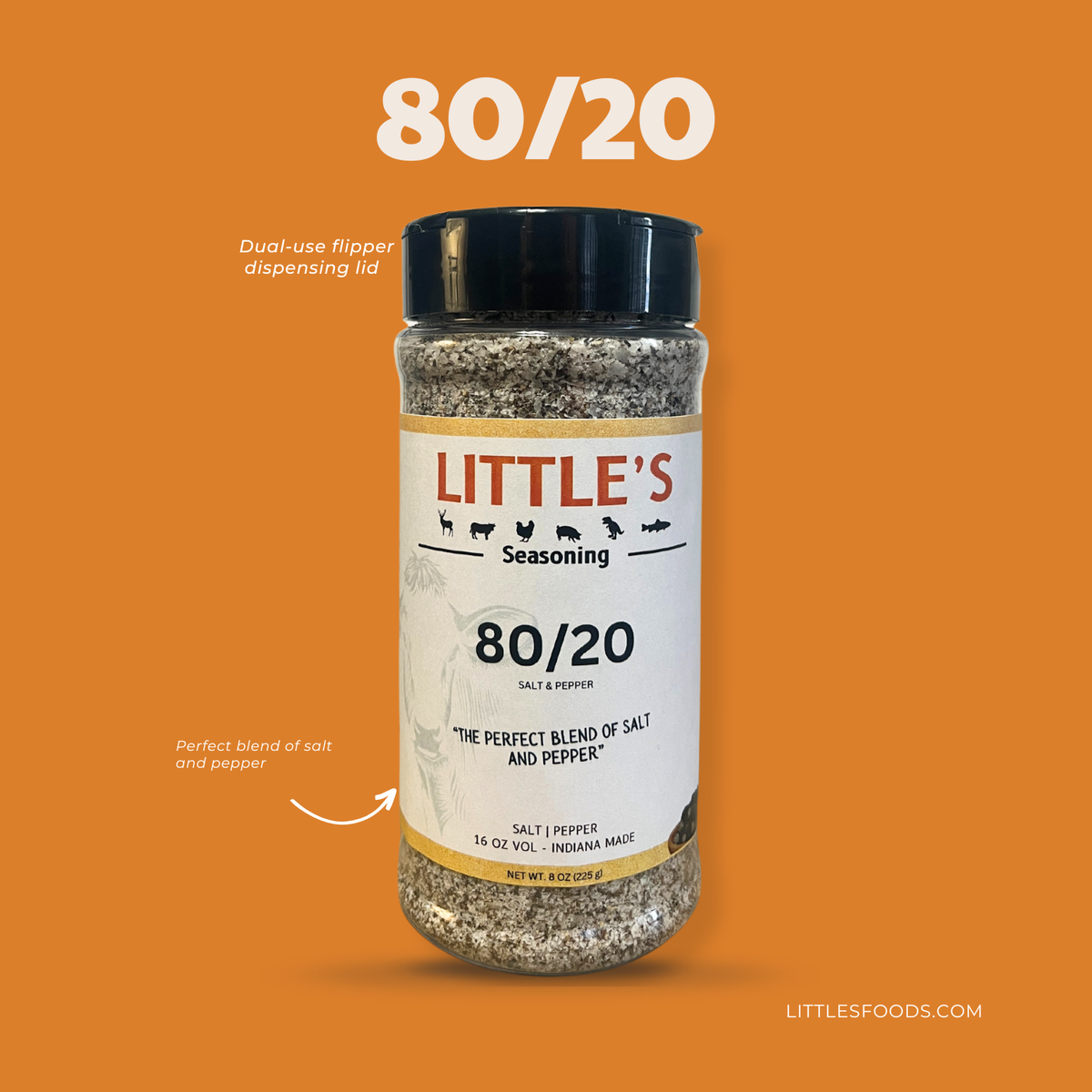 Little's 80/20 Seasoning, 11 OZ Big Bottle