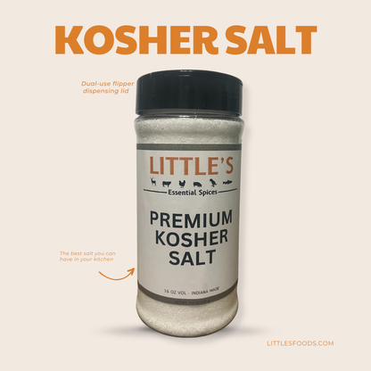 Little's Premium Kosher Salt, 8.6 OZ Big Bottle
