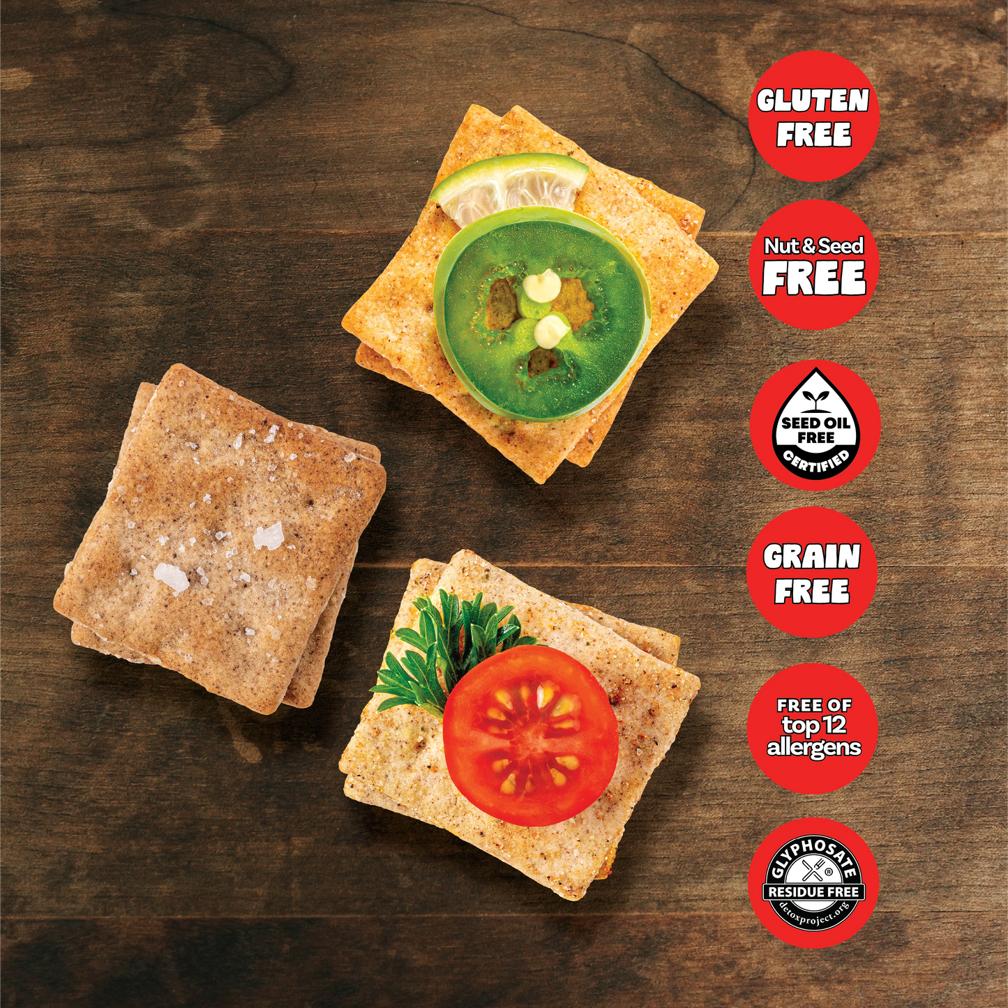 Grain-Free Crackers Variety Pack [6-Pack]