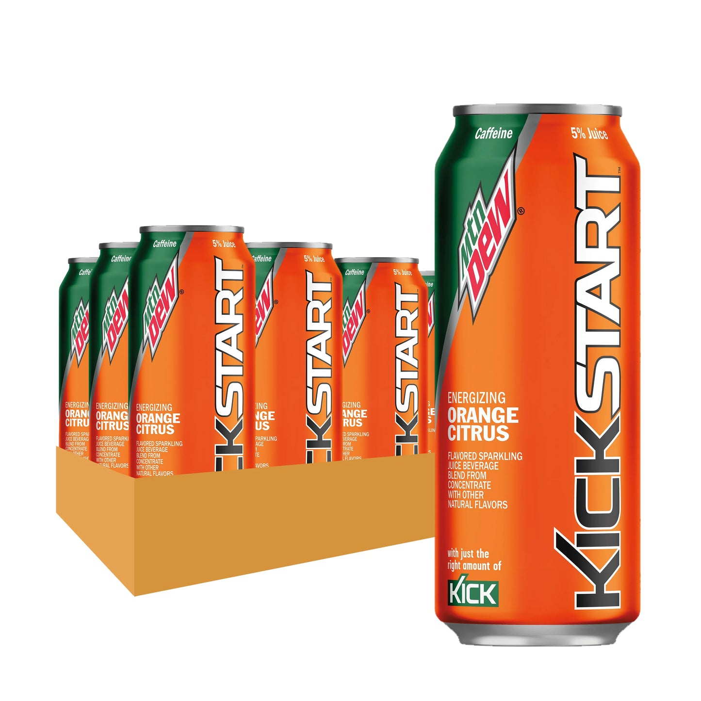 Mountain Dew® Kickstart Orange Citrus 16oz - (1) 12-Pack